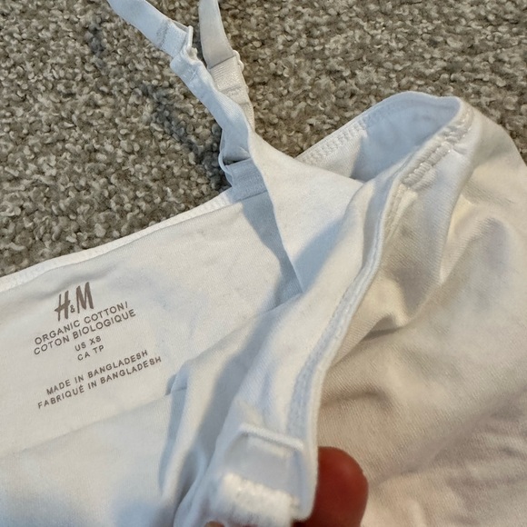 Organic Cotton Nursing Tank Top never worn bright beautiful white! H&M brand new - Picture 4 of 4